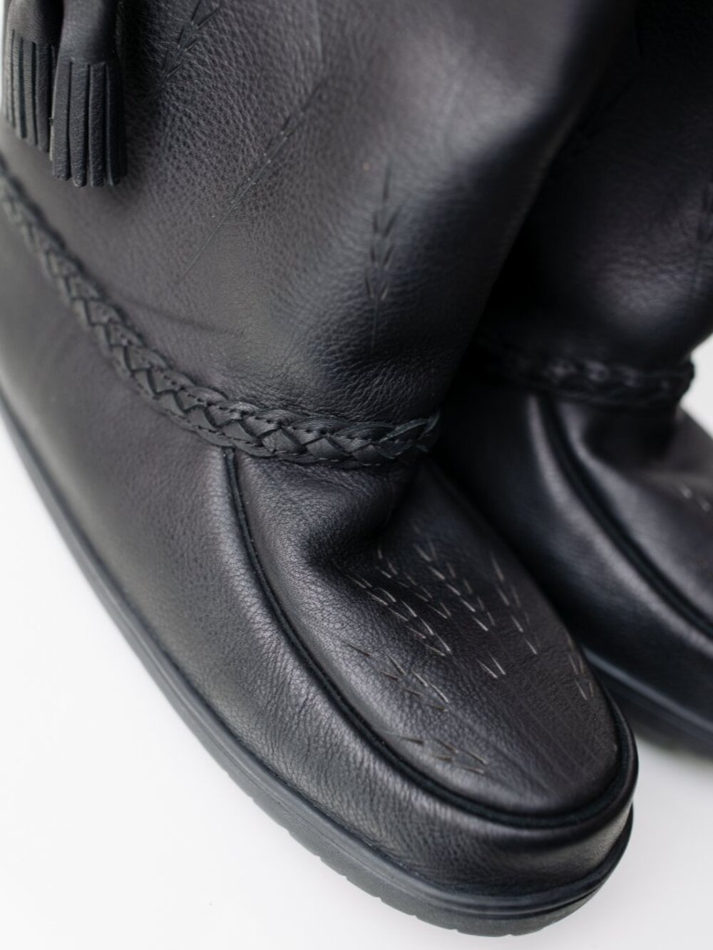 Manitobah Mukluks Tamarack Waterproof Winter Boots Black Size L 10 Sheepskin - Picture 6 of 16